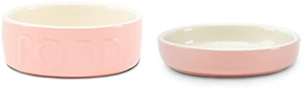 Scruffs Classic 2 Piece Cat Food & Saucer Set - Pink
