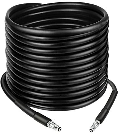 15m / 49Ft High Pressure Jet Washer Hose Extension Cleaning Pipe Fittings with Quick Connector 15 metre Garden Pipe Replacement for Bosch EasyAquatak 110/120, UniversalAquatak AQT Series (15m)