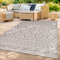 TT Home In-& Outdoor Teppich Wetterfest Balkon Küche Wohnzimmer Boho Rauten Design, Farbe: Sand, Größe:60x100 cm