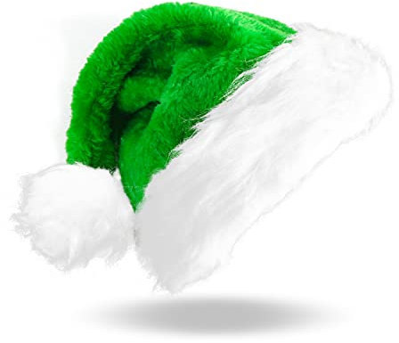 VEYLIN Weihnachtsmütze Grüne Weihnachtsmannmützen Groß für Erwachsene Männer Frauen Verdickte Warme Weihnachtsfeier Hüte