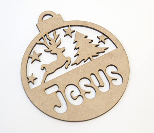 Weihnachtskugeln aus Holz, personalisiert mit Namen, Weihnachtsschmuck, Christbaumschmuck (Modell 8)