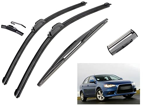 DVOLTS Wischer Scheibenwischer Für Mitsubishi Für Lancer Sportback 2008-2017 Vorne Hinten Wischerblätter Bürsten Cutter Zubehör J Hook