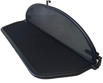 PureWind Windschott kompatibel mit Alfa Romeo Spider Typ 916 Baujahr 1994-2006 (Schwarz) - Windschott Universal mit Schnellverschluss
