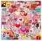 100 Stück Valentinstag rosa Mädchen Herz Liebe Laptop Computer Skateboard Handy Gepäck Gitarre DIY Aufkleber für Studenten Mädchen Frauen, Album, Handwerk, Kalender, Planer schöne Aufkleber