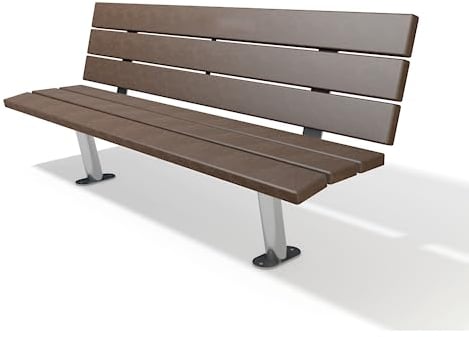 hanit® Ergonomische Seniorenbank SAPO, Gartenbank mit erhöhter Sitzfläche, 2m breit, braun