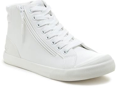 Rocket Dog Womens Jazzin Hi Sneaker, White Pu, 8 UK