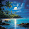 MOGTAA Nacht am Meer Diamond Painting Erwachsene, 5D Strand Diamant Painting Bilder für Anfänger, Full Drill Diamond Art Landschaft Diamant Malerei für Home Dekor 30x30cm