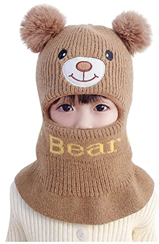 Schlupfmütze Kinder Wintermütze Jungen Schalmütze Winter Warme 2-6 Jahre Alt Baby Schlupfmütze Kinder Mädchen Horschutz Kind Mütze Kleinkind Herbst