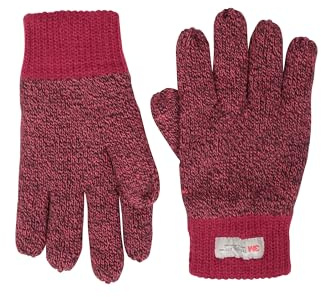 Mountain Warehouse Kids Knitted Thinsulate Thermal Gloves - Easy Care, Classic Childrens Gloves, Thinsulate Insulation, Elastic Cuffs - For Hiking, Travelling & Outdoors Pink S-M