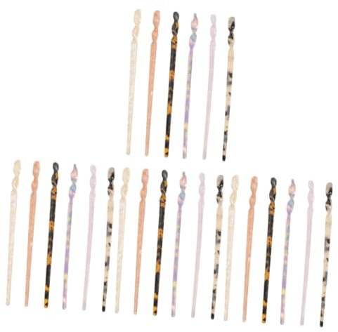 FRCOLOR Lot de baguettes en épingle à cheveux en perles Accessoires pour la maison Accessoires de coiffure Baguettes chinoises Baguettes japonaises Baguette à cheveux écaille de tortue