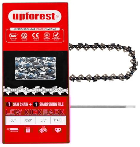 36 Inch Chainsaw Chain Full Chisel 050” 3/8“ 114DL Fits Stihl MS 390 440 660 038 Super Magnum, 039, 041, 042, Oregon 72LGX114G,72EXL114G,72JPX114G (72MLPX114)