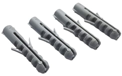 6Pcs Gray Brick Wall Anchors, Heavy Duty Plastic Concrete Wall Anchor for Furniture Installation Expansion Wall Plug Drilling Masonry Hole Universal Fastener Powerful with TV Wall Mount,Anchors