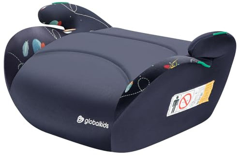 globakids I-Size Booster Car Seat - 125-150cm,Child Booster Seat,Comfortable, Compact & Lightweight,Portable Car Seats for Kids,ECE R129,(Navy)