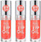 essence hydra kiss LIP OIL, Lipgloss, Nr. 04, Orange, feuchtigkeitsspendend, pflegend, mit Ölen, vegan, UVA- und UVB-Filter + SPF 25, ohne Konservierungsstoffe, ohne Parabene, 3er Pack (3x4ml)
