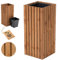 HOMERZO Macetero para uso en interiores y exteriores, maceta de madera con inserto de plástico para plantas de 18 L, maceta cuadrada para balcón o patio (36 x 36 pulgadas de alto, 80 cm)