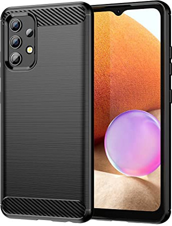 owlhold für Samsung Galaxy A32 5G Hülle, Karbonfaser Design Handyhülle Dünne Weiche TPU Silikon Material Schutzhülle stoßfeste Case Kratzfeste Cover für Samsung Galaxy A32 5G (Schwarz)