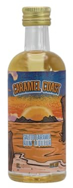The Custom Spirit Co. Caramel Coast Rum Liqueur | Miniature 5cl Bottle | Small Rum Bottle | Salted Caramel Rum | Caribbean Rum Liqueur | Ideal for Gifts & Cocktails (Caramel Coast, 5cl)