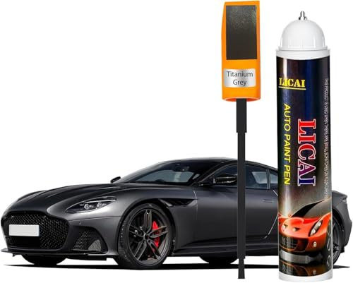 BESCH Pintura para Retocar Arañazos Coche - Pluma Reparador para Desconchones de Piedra y Arañazos del Coches 12ml (Gris)