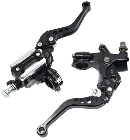 2Pcs 7/8 Inch 22mm Motorcycle Brake Clutch Lever, Black Handlebar Brake Folding Latch Clutch Lever, Universal Motorbike Brake Levers for 125cc to 400cc Motorcycle, Replacement for Honda Suzuki Yamaha