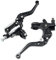 JUUDDENPARTS 2Pcs 7/8 Inch 22mm Motorcycle Brake Clutch Lever, Black Handlebar Brake Folding Latch Clutch Lever, Metal Master Cylinder Reservoir Motorbike Handle Assembly for 125cc to 400cc Motorcycle