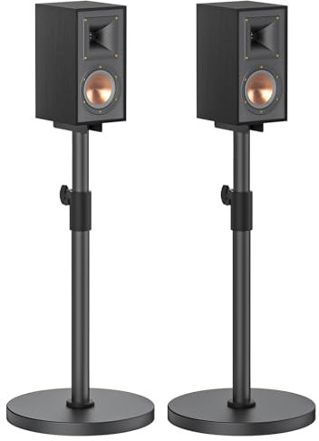 Height Adjustable Bookshelf Speaker Stands Pair for Klipsch Speaker Stands for Surround Sound - Heavy-duty Floor Speaker Stand for Klipsch R-50M R-51M R-40M R-41M Speakers Stands with Cable Management