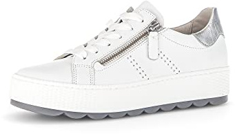 Gabor Women's Low-Top Trainers, Women's Low Shoes, White Silver 50, 7 UK