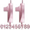 11th Geburtstagskerze, 3D Design Roségold Glitter Nummer Kerzen, Cake Topper Dekorationen, Kuchen Kerze für Geburtstagsparty, Hochzeitstag, Baby-Dusche, Party-Dekoration