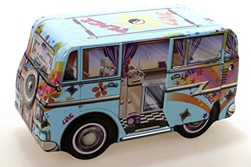 Blechdose Camper Love Peace Bus17 cm Keksdose Deko Box Dose Retro Camping Oldtimer