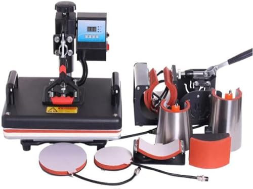 ERSINIAN Máquina de prensado térmico 8 en 1, 30 x 38 cm, Brazo articulado Profesional, sublimación Digital para Camisetas, Tazas, Sombreros, Platos y Gorras.