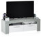 duehome | Mueble de Comedor Moderno, modulo TV Salon, Modelo Dara, Acabado en Color Blanco Artik y Gris Cemento, Medidas: 120 cm (Ancho) x 40 cm (Alto) x 42 cm (Fondo)