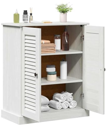 vidaXL Bathroom Cabinet with Shelf Other VIGO Brown Solid pine wood Storage