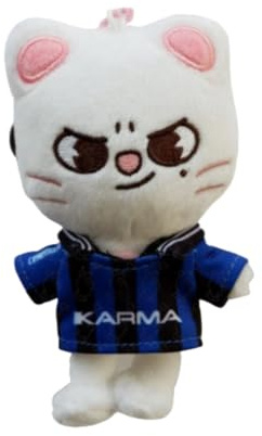 Generisch Sk-zoo Plüsch Schlüsselanhänger 'Karma' Schlüsselring 7 * 9 cm stray-kids 'STAY' skz Wolf Chan Jiniret Bbokari Leebit Schlüsselbund Anhänger (Jiniret)