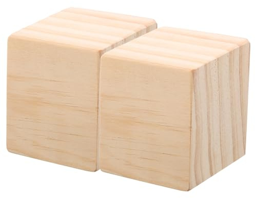 Holz Möbelfüße Erhöhungen 2 Stück für Sofa und Möbel | Rutschfest, Belastbar, Khakifarben, für Büro und Zuhause, Geeignet für Bett, Stuhl und Tisch