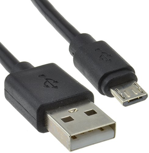 kenable USB 2.0 A to Micro B Cable Fast Charging and Data Sync 24AWG Copper Lead for Android Phones Tablets 0.6m Black