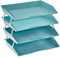 Acrimet Facility 4 Ebenen Briefablage Seiteneinschub, Letter Tray/A4, Desktop Datei Organizer, Kunststoff (Grün)