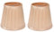 2 Stück Kleine Lampenschirme Aufstecken E14 Orange Plissee Fabric Stoff Lampenschirm 9 × 14 × 13 cm Modern Simple Clip on Lampshades für Kronleuchter Wandleuchte Tischlampe