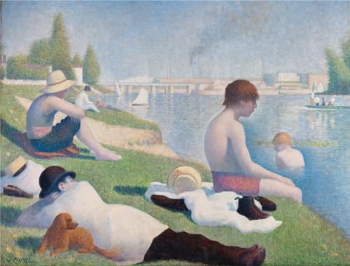 National Gallery 1000 Piece Jigsaw Puzzle - Bathers at Asnieres - Made In The UK - Incredibly Detailed - Hi-Def Image - 100% Recycled Puzzle Board