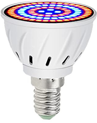 Hilai Grow Light Lampadina 60 LEDs E14 crescita della pianta full spettro Pianta orticole lampada da taglio 220 V indoor per piante da interno Succulenti Giardino Bulbi
