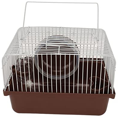 Hamsterkäfig, Tragbarer Lebensraum für Mäuse und Ratten mit Laufrad, Wasserflasche, Futternapf, Atmungsaktiver Haustierkäfig, Tierlebensraum für Meerschweinchen, Igel, Kaninchen