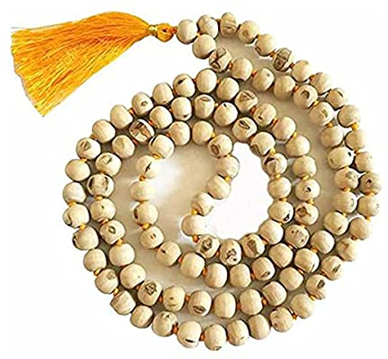 Aashita Creations Natural Tulsi Mala 108+1 Perlen Rosenkranz Mala