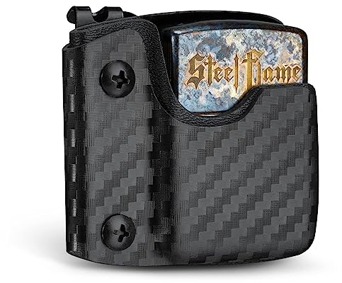 TACTICAL GEEK TX2 Feuerzeugtasche, Halter für Feuerzeuge, Tragbarer Feuerzeughalter mit Taschen-Gürtelclip, Schützende Aufbewahrungshalter, Gürtel Z-Clip Belt Clip, Schwarz