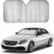 Parasol para Parabrisas Delantero Plegable, Parasol Luna de Coche para Protección Solar y Rayos UV, Parasol de Coche Metalizado y Reflectante para Protector Solar de Todo Tipo de Coches (130 x 70cm)