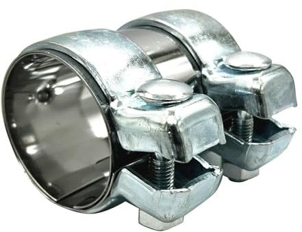 Stainless Steel Exhaust Clamp Pipe Joint Bolts Band Flanges Clamp Ø 60mm x 95mm