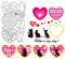 BENECREAT Herz-Rand-Schablone, Dekorative Prägeschablone In Katzenform, Dekorative Geprägte Papierkarten Für DIY-Scrapbooking, Fotoalben, Grußkarten Zum Valentinstag, 0.8 mm Dick