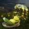 Umikk Frosch Figuren Draußen Deko Solar Garten Figuren Ornament mit Solar, Wasserdicht Lustige Frosch Gartendeko mit Regenschirmlicht, Outdoor Frosch Statue Garten Solarleuchte, Geschenke