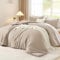 Luofanfei Baumwolle Bettwäsche 220x240 Beige Khaki Taupe Einfarbig Muster Renforce Baumwollbettwäsche Premium Uni Modern Weiche Bettbezuge und Kissenbeüge 80x80 cm mit Reißverschluss