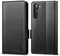 CASBST Handyhülle für Samsung Galaxy S23 Hülle, Premium Leder Schutzhülle Klappbar für Samsung S23, Flip Case mit Kartenfach Ständer Magnet Handytasche mit RFID Klapphülle für Galaxy S23 Schwarz