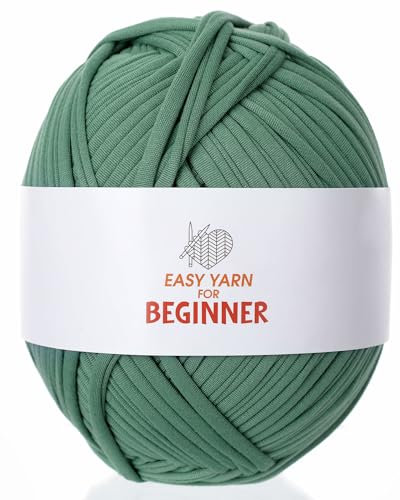 T-Shirt Yarn for Crocheting & Knitting - Chunky Yarn, 400g Pack for Blanket, Basket Projects & Home Decor