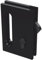 COLCOM PZ - Cerradura para puerta corredera de cristal (con pestillo de arco y manija, aluminio negro)