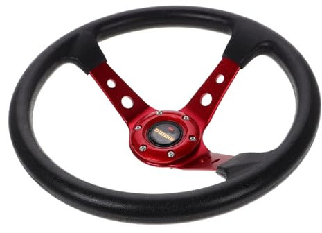 Vaguelly Lenkrad Tiefe Mulde Pu-driftlenkräder für Auto Golfwagen und Gaming Rennlenkräder Ersatz-spielzeuglenkrad Club-car-lenkrad Lkw-lenkrad Lenkradclubs für Autos Golfwagen-lenkrad